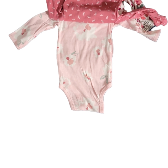 Carters Girls 3 Pack Long Sleeve Bodysuits - Picture 3 of 3